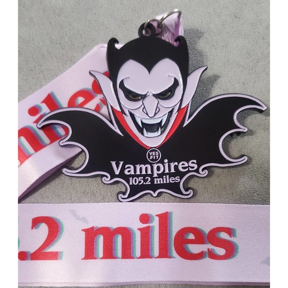 Yes.Fit - Vampires 105.2 Miles Fitness Medal - Add to Your Collection - Picture 1 of 2
